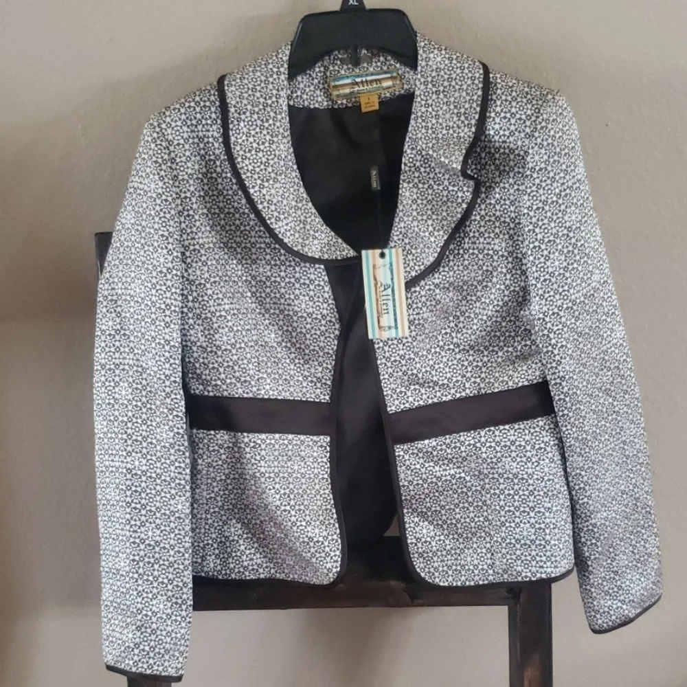 NWT Vintage‎ Allen Metallic Blazer/ Jacket size 8